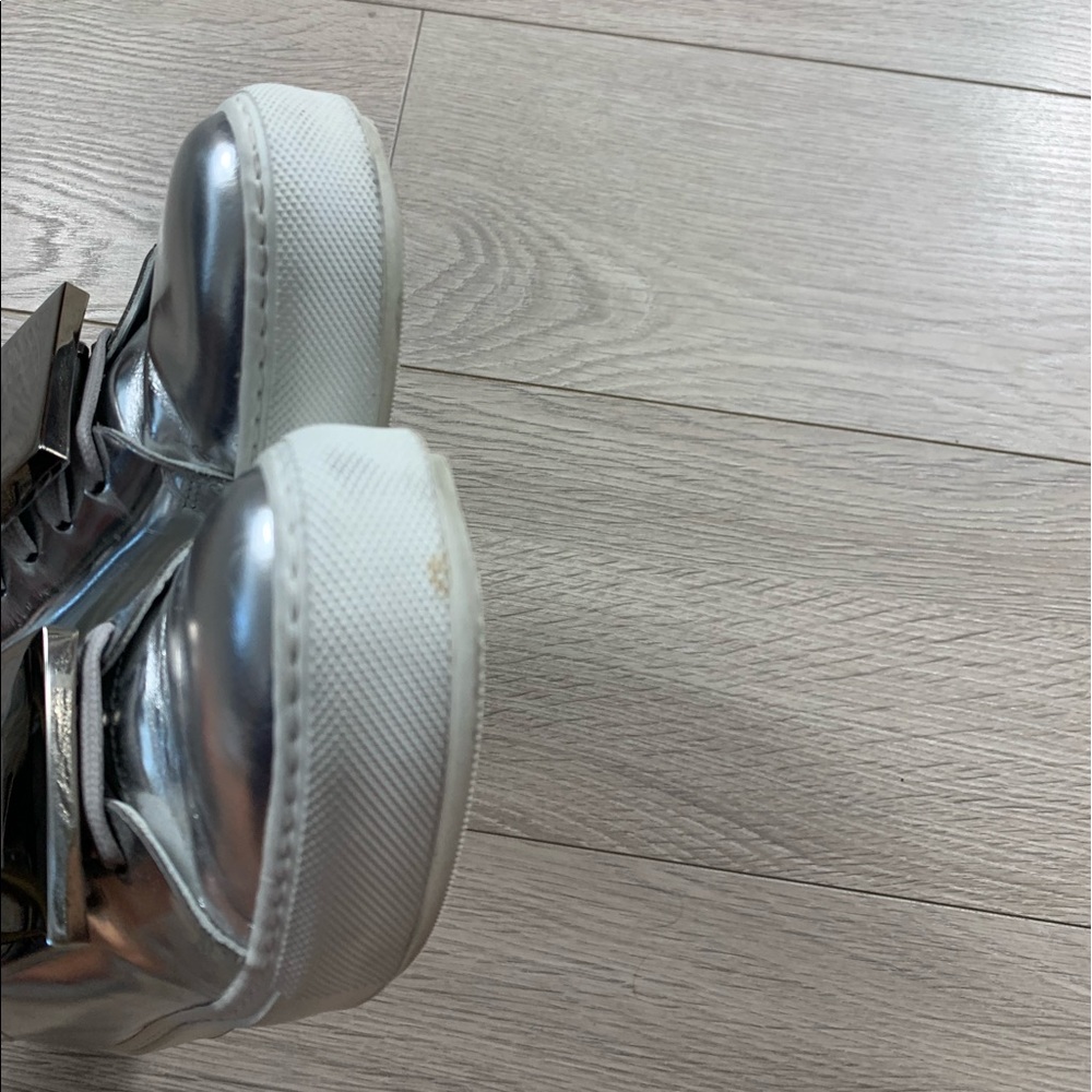 Acne Studios Silver Metallic "Adriana" Face Sneakers - Picture 11 of 15
